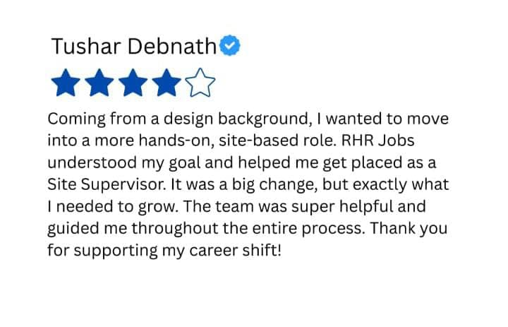 Review from Tushar Debnath, Site Supervisor